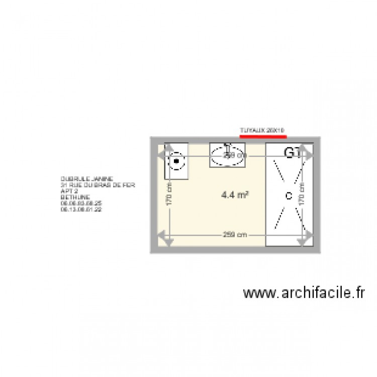 DUBRULE JANINE . Plan de 0 pièce et 0 m2