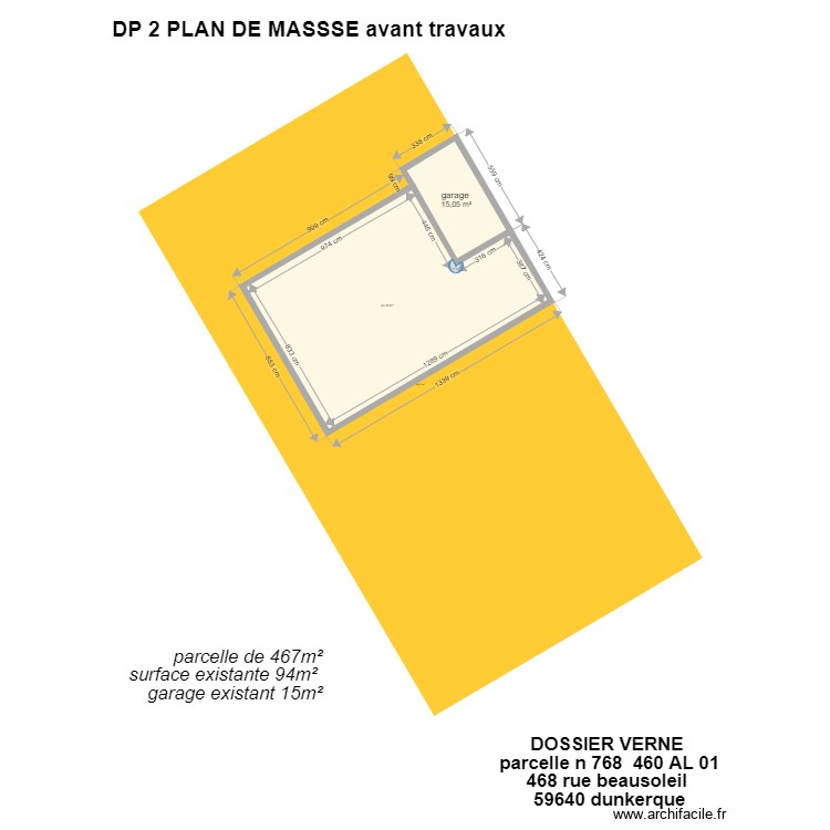 verne DP2 avant travaux . Plan de 0 pièce et 0 m2