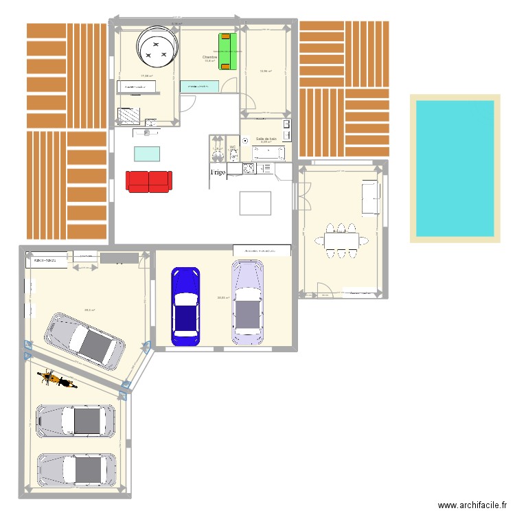 Maison Rigneu 2. Plan de 11 pièces et 187 m2