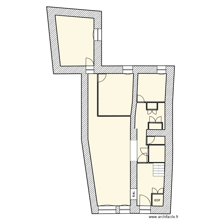 FENOUILLET. Plan de 11 pièces et 88 m2