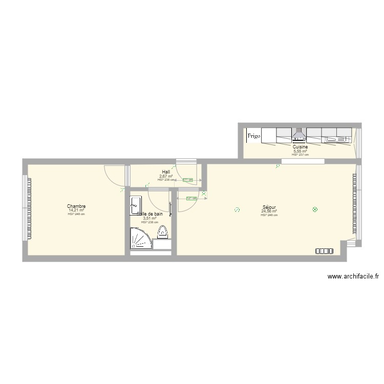 Appartement A3G Chaussée de Gand 1321 Aménagé. Plan de 0 pièce et 0 m2