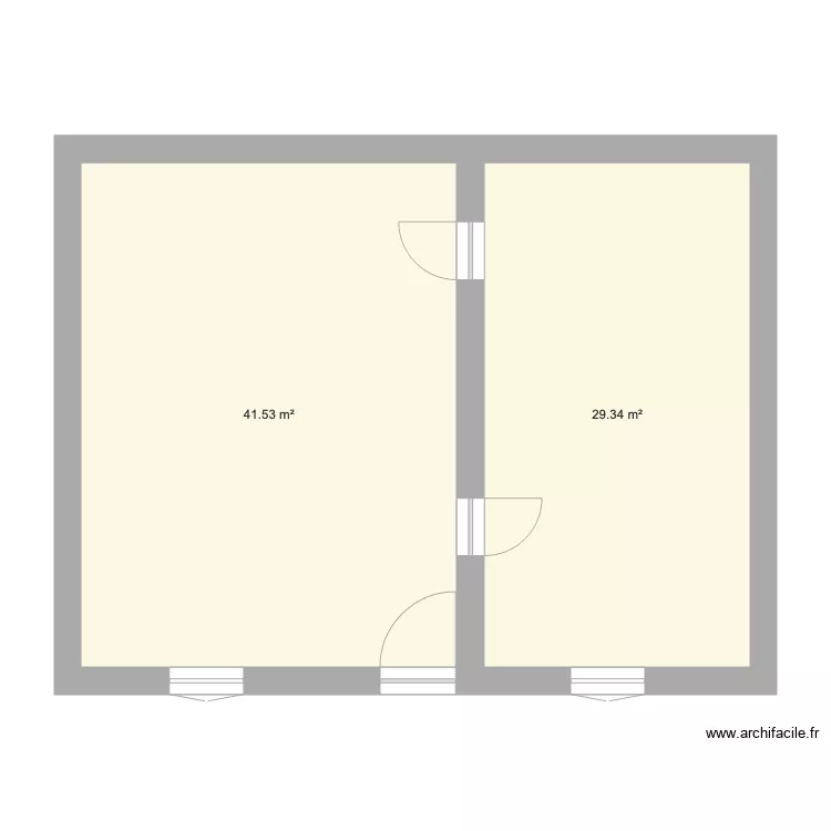 LOCATION camille INTERIEUR bas portes ok. Plan de 