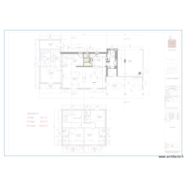 cuisine  essai 2. Plan de 3 pièces et 4 m2