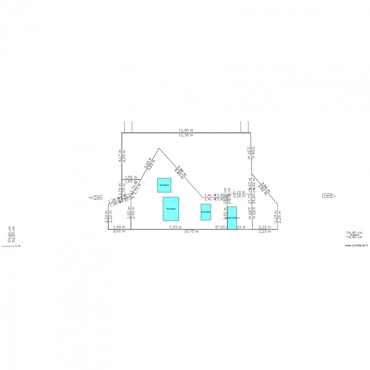 DP4 FACADE ET TOITURE SANS VELUX. Plan de 0 pièce et 0 m2