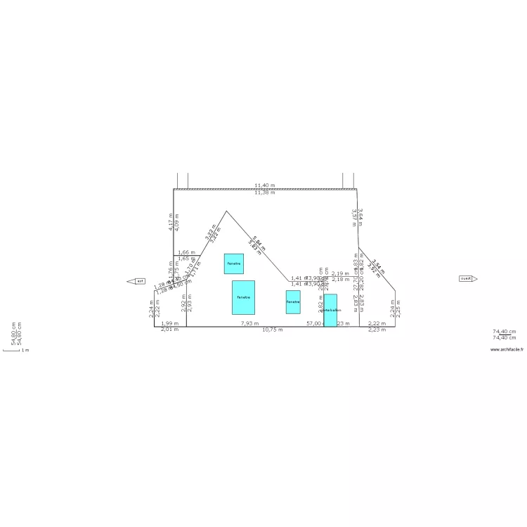 DP4 FACADE ET TOITURE SANS VELUX. Plan de 