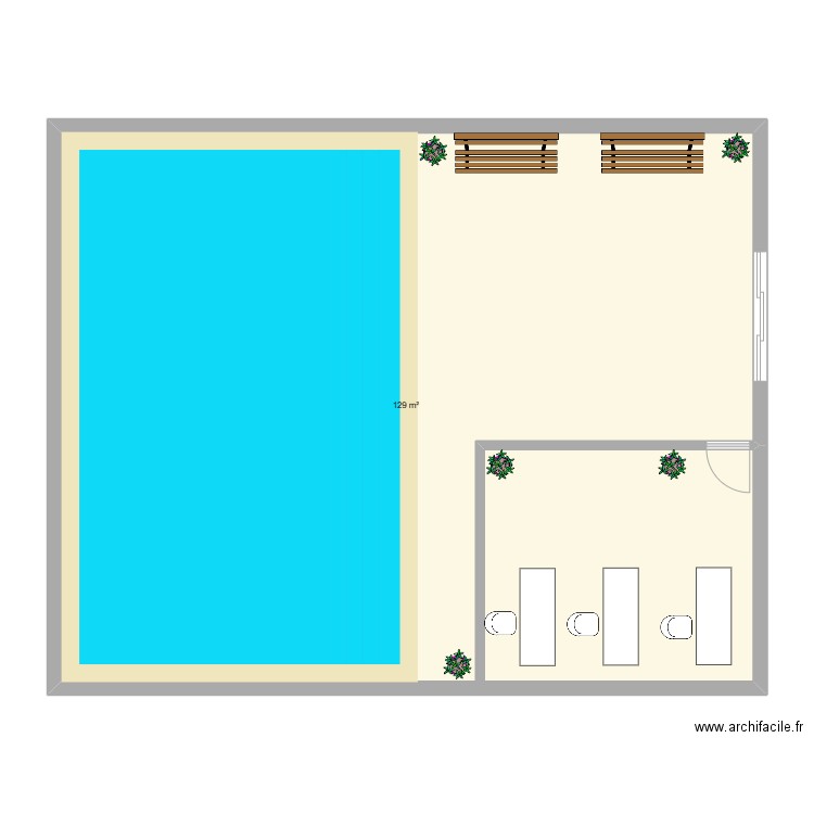 piscine. Plan de 0 pièce et 0 m2