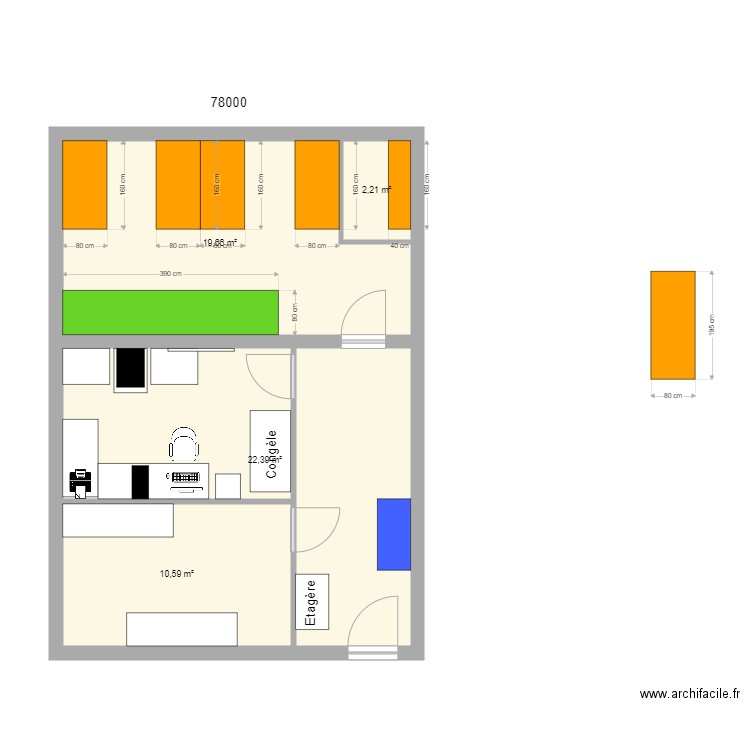 Plan MS 1 salle2. Plan de 0 pièce et 0 m2