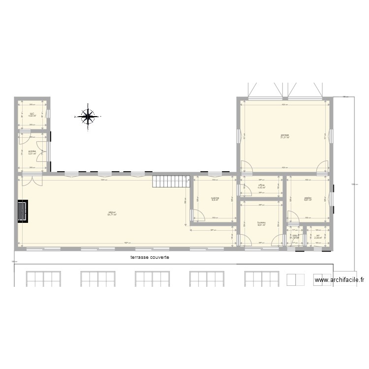 Ranch rdc. Plan de 0 pièce et 0 m2