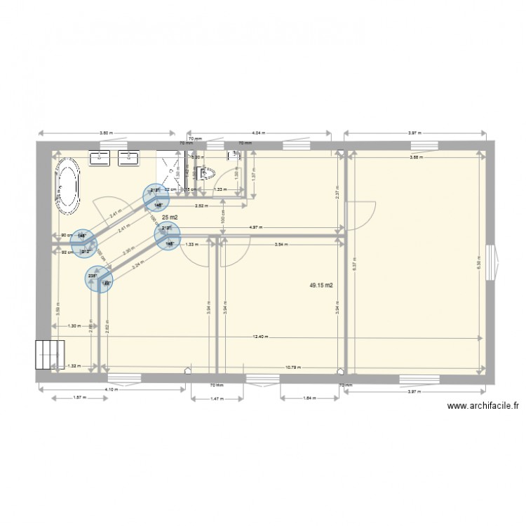 Etage Grange V3. Plan de 0 pièce et 0 m2