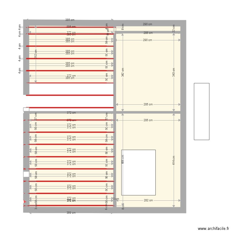 Aménagement grange solivage. Plan de 0 pièce et 0 m2