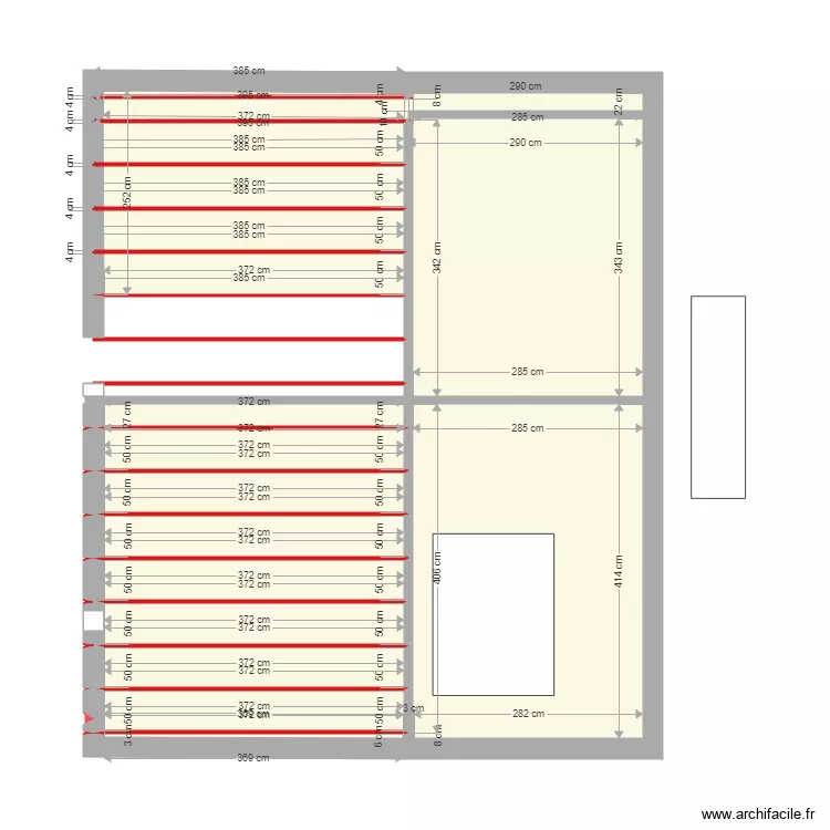 Am&eacute;nagement grange solivage. Plan de 