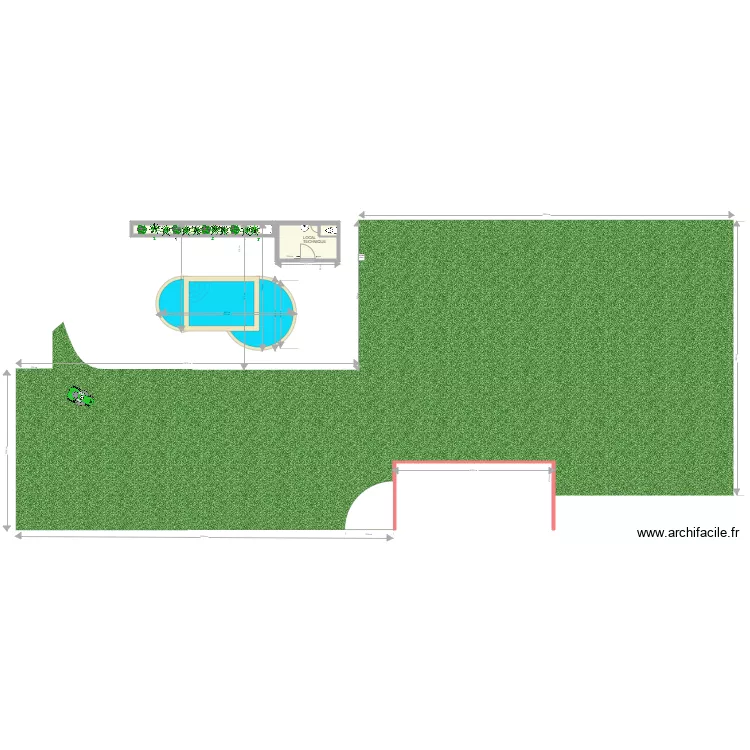 piscine blr n 2 plus arrosage jardin avec cotation. Plan de 