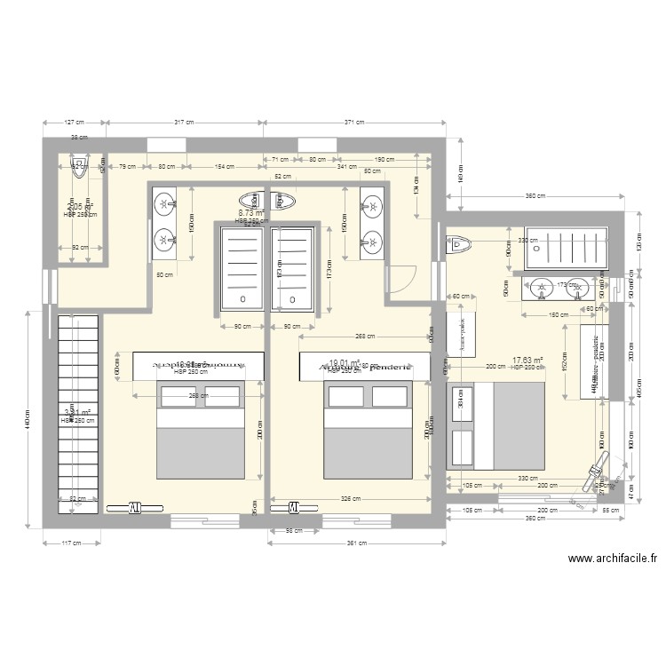 Chambre 1ier Tritons SUITE 2. Plan de 0 pièce et 0 m2