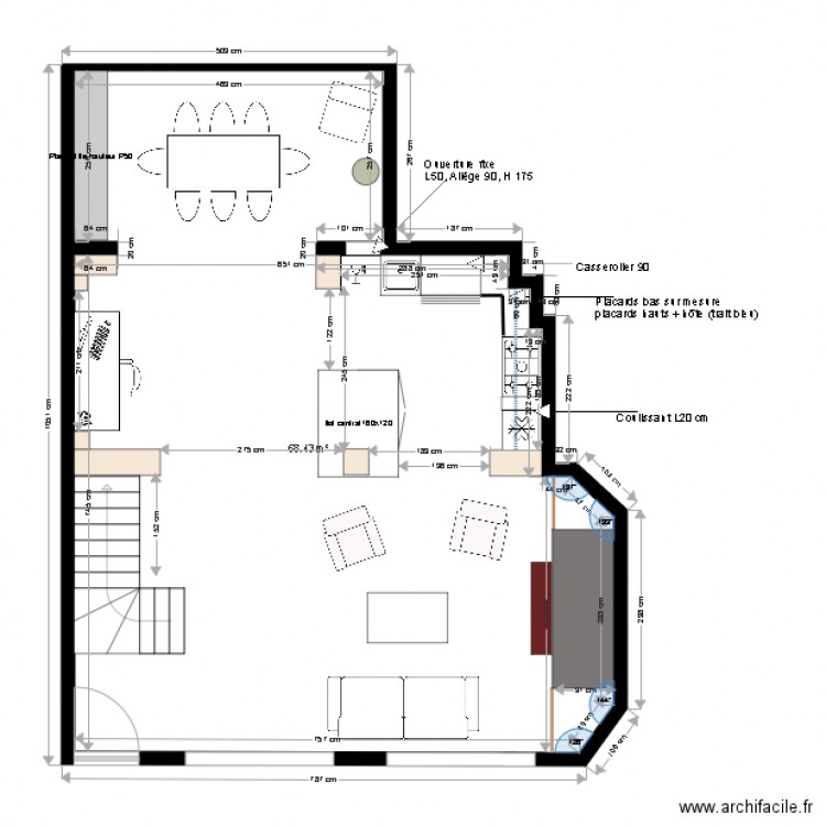 RDC Maison Deauville projet 1. Plan de 0 pièce et 0 m2