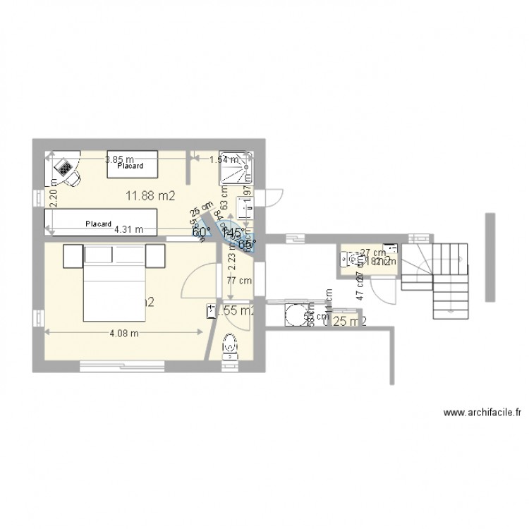 Garage Suite Parentale  WC Dans chalmbre Neau 5. Plan de 0 pièce et 0 m2