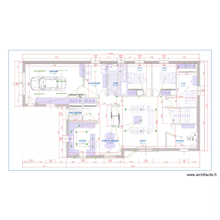 PLAN ECL RDC. Plan de 
