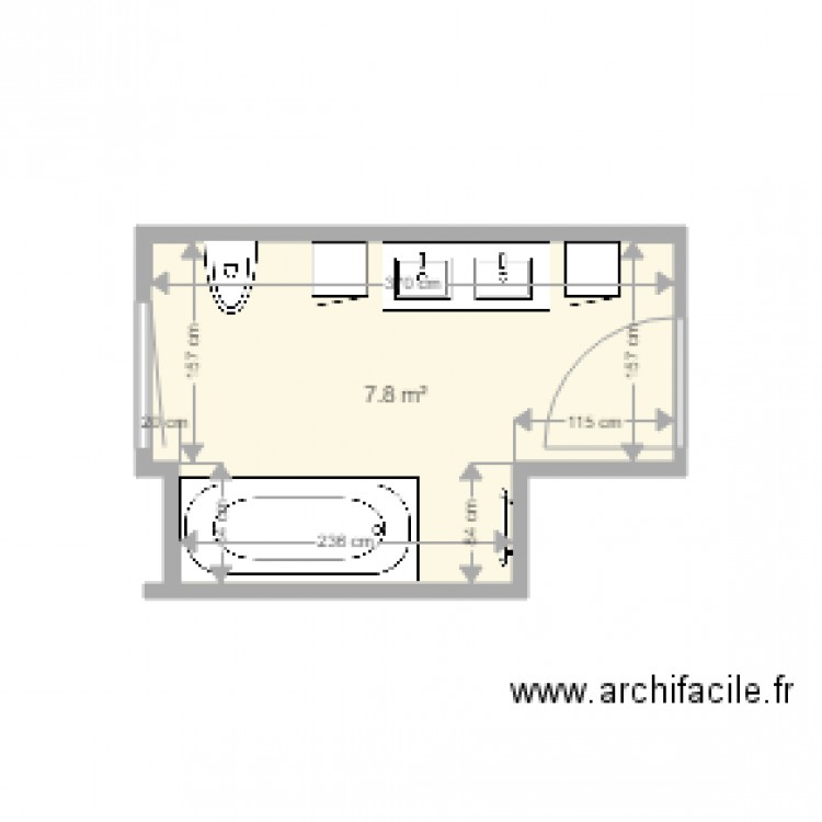 SALLE DE BAIN iNCOURT. Plan de 0 pièce et 0 m2