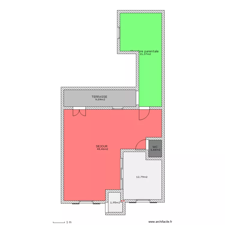 Maison 1er Niveau r&eacute;nov&eacute;. Plan de 