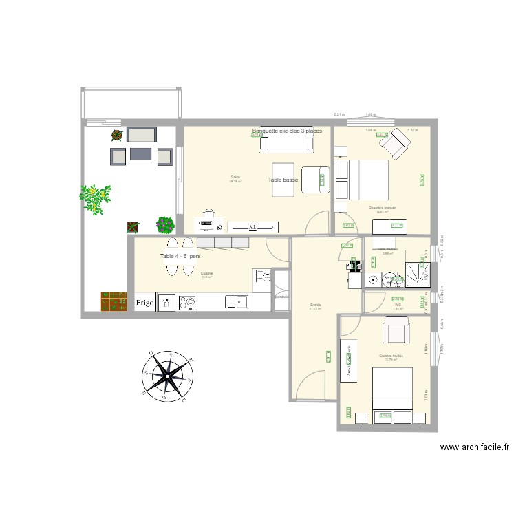 appartement jardin des muses. Plan de 0 pièce et 0 m2