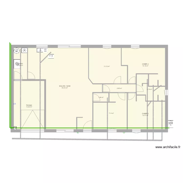 MAISON T5 FINAL EVACUATIONS. Plan de 