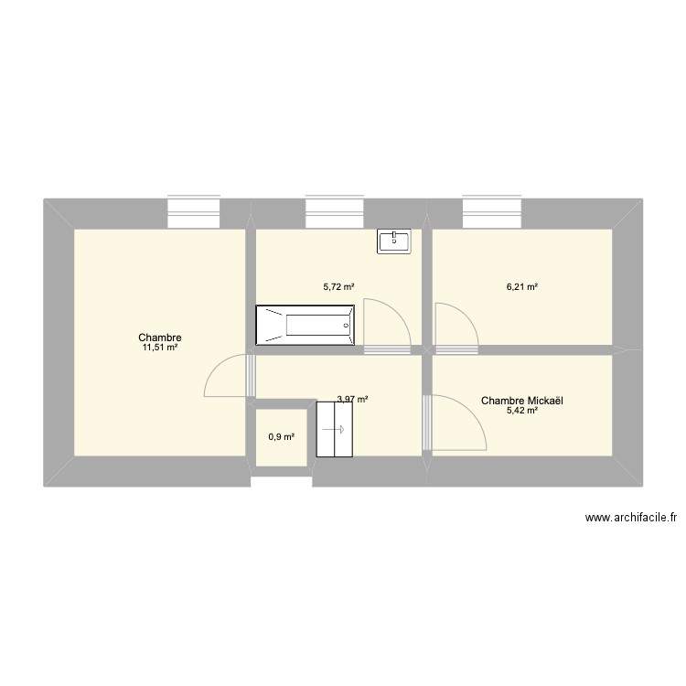Étage Gesves. Plan de 0 pièce et 0 m2