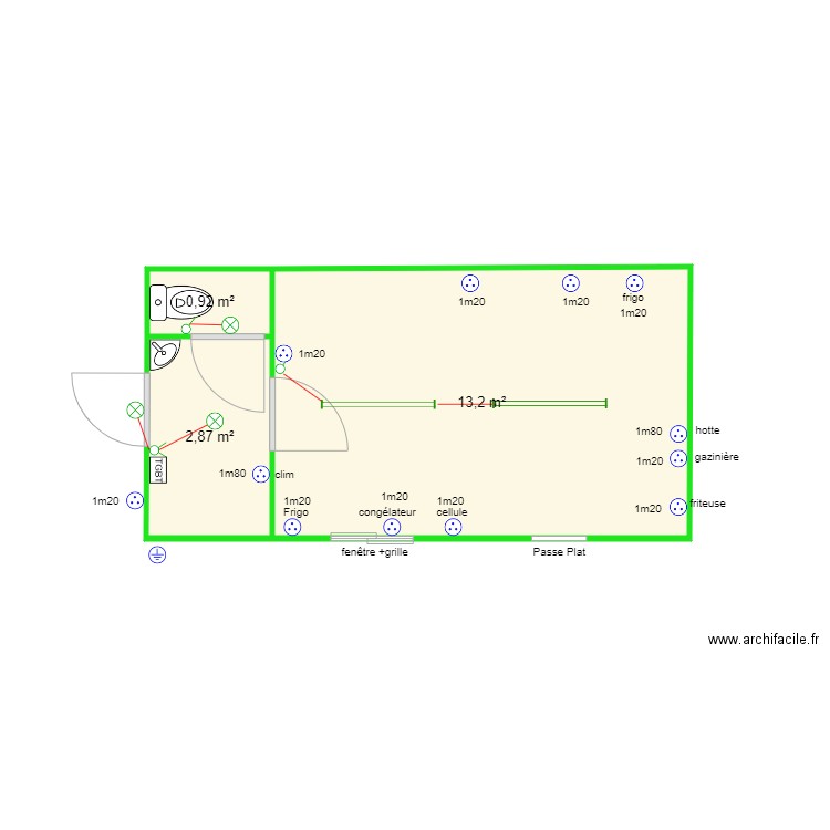 épicerie de poé. Plan de 0 pièce et 0 m2