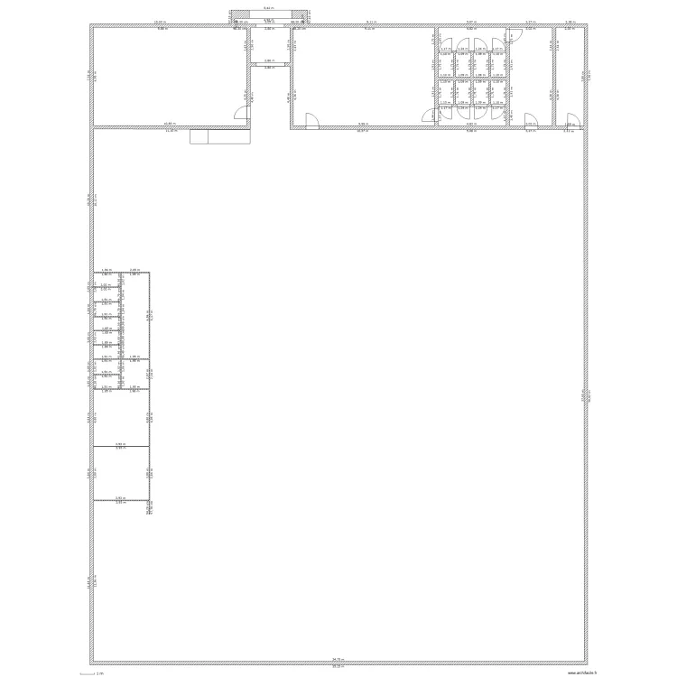Batiment RDC complet. Plan de 