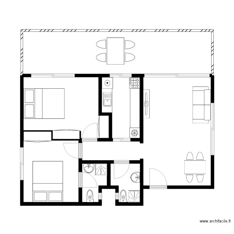 freixa. Plan de 7 pièces et 61 m2