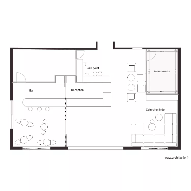 PROJET 2 Accueil h&ocirc;tel. Plan de 