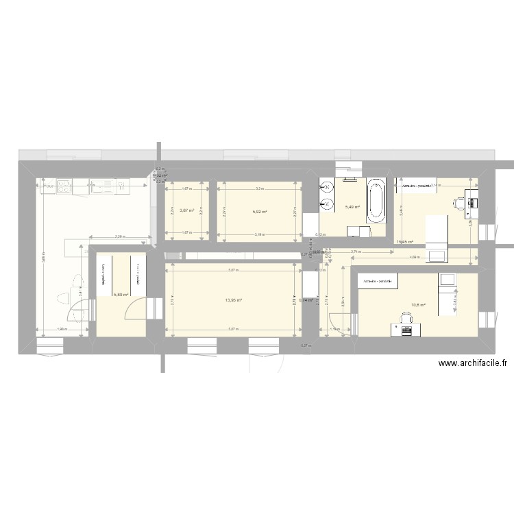 Chevanceaux Carine. Plan de 16 pièces et -1725 m2