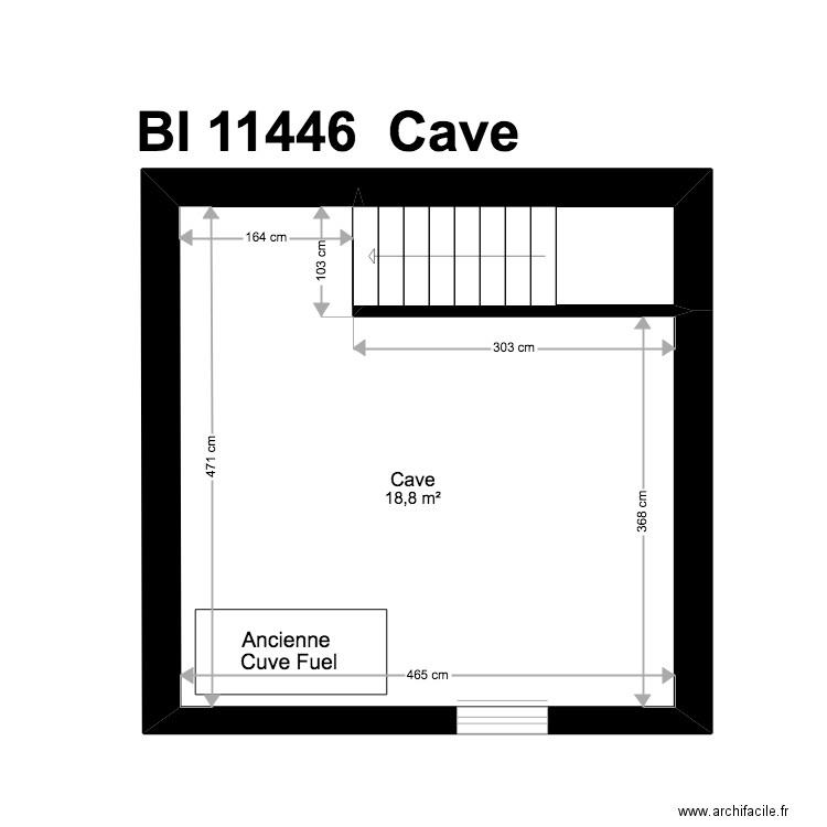 BI 11446. Plan de 23 pièces et 227 m2