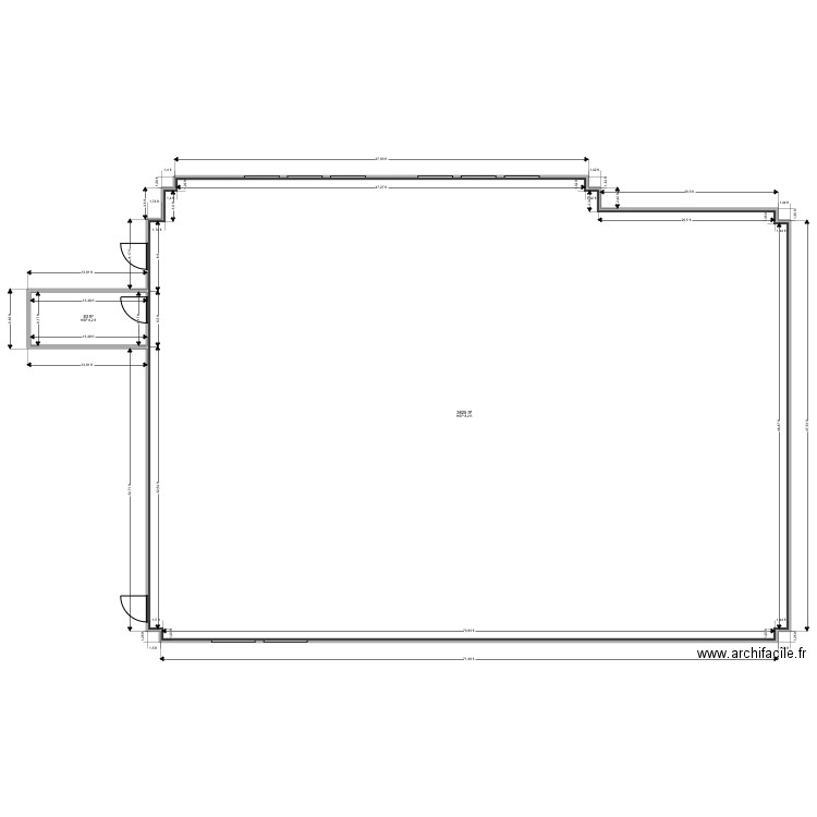 WestRock Big. Plan de 2 pièces et 363 m2