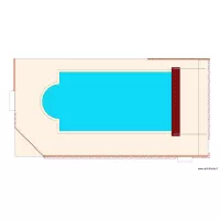 Piscine future 2 volet en position 