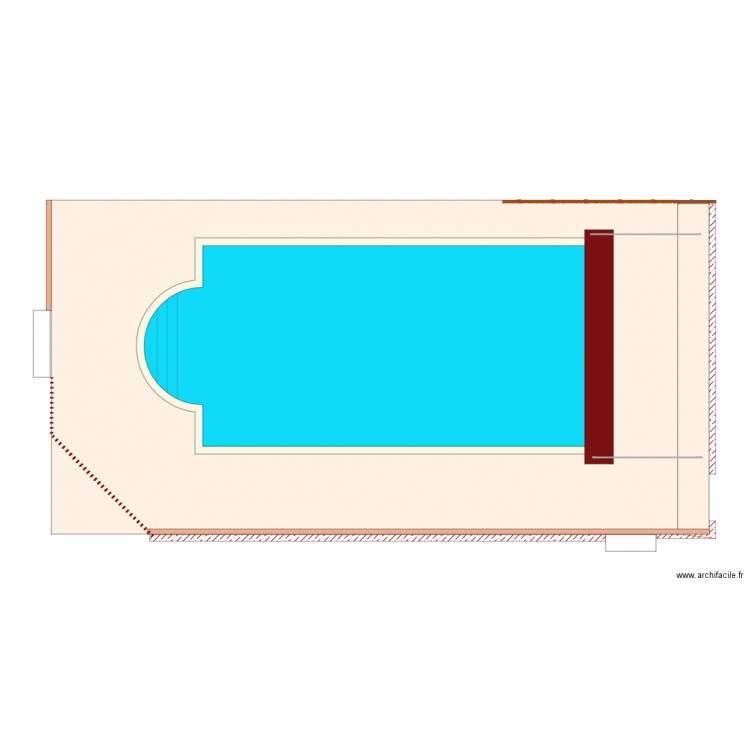 Piscine future 2 volet en position . Plan de 0 pièce et 0 m2