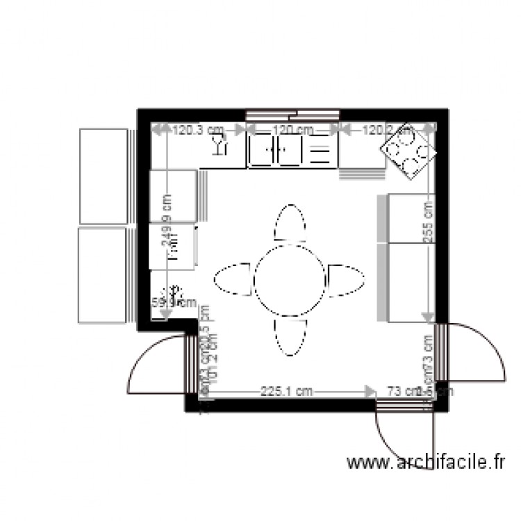 Cuisine aménagement. Plan de 0 pièce et 0 m2