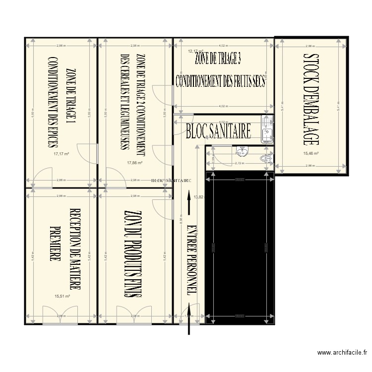 MAGAZIN AIT MELLOL. Plan de 9 pièces et 127 m2