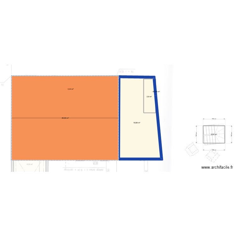 Extension Maison HV. Plan de 10 pièces et 184 m2