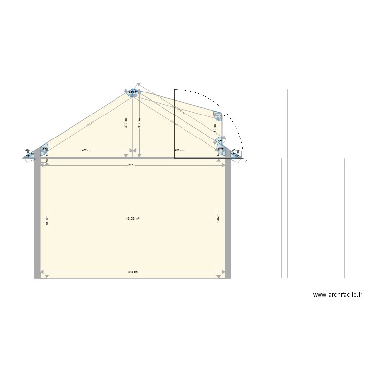 toit en coupe 2. Plan de 0 pièce et 0 m2