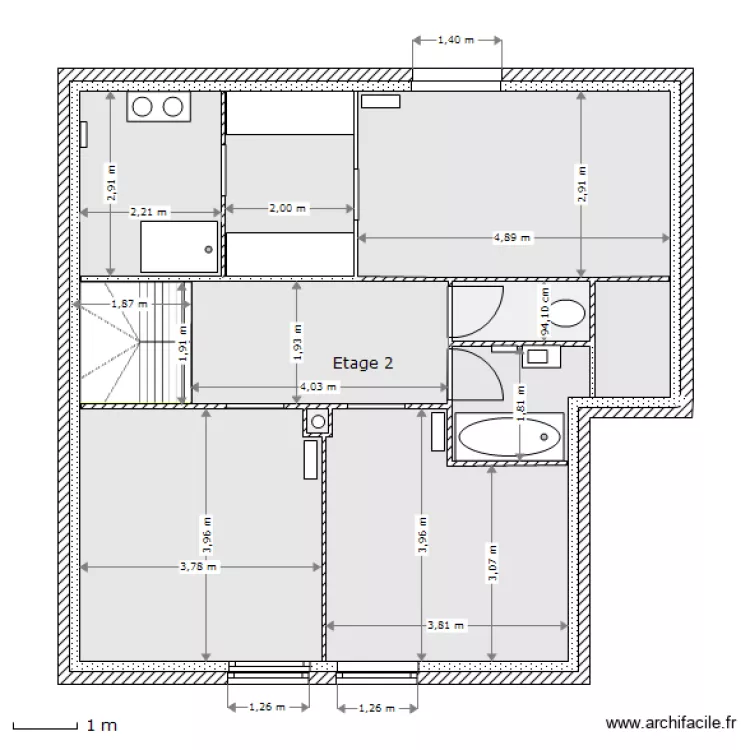 Pilot etage 2 murs. Plan de 