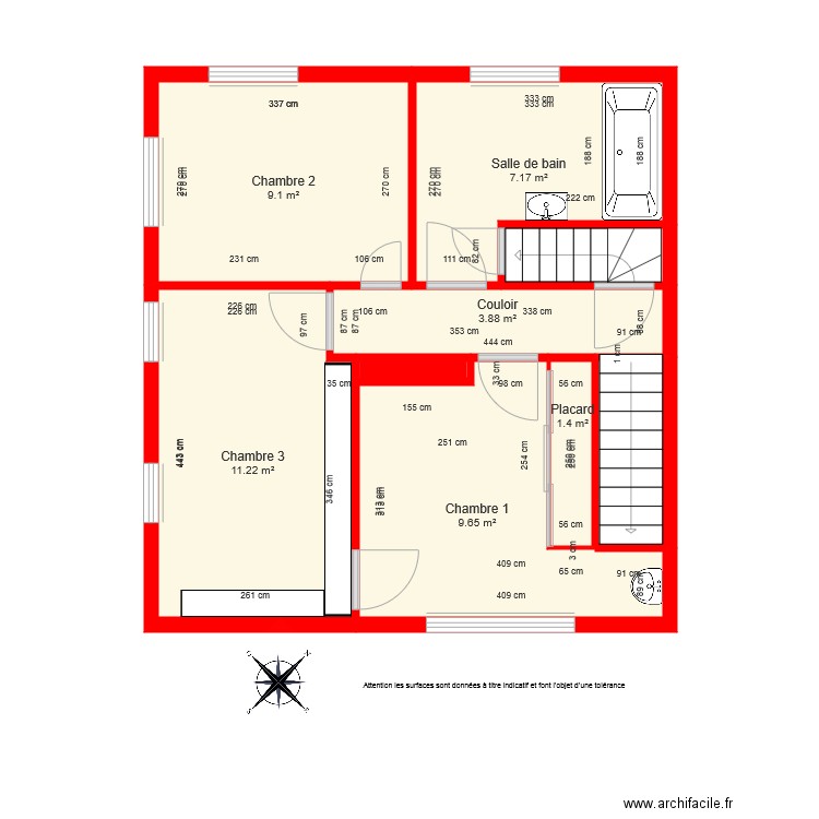 BI 4526 1er étage coté. Plan de 0 pièce et 0 m2