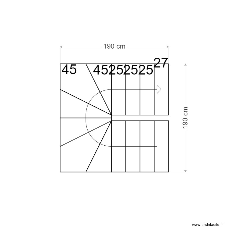 ESCALIER RDJ DE CAMPOU . Plan de 0 pièce et 0 m2