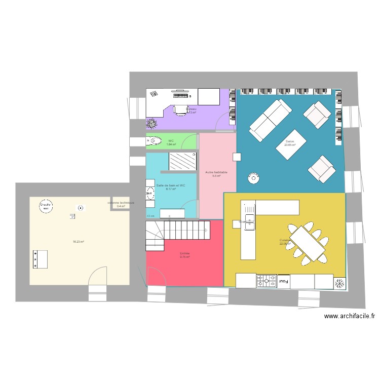 PLAN RDC 2eme VOLET à jour. Plan de 0 pièce et 0 m2