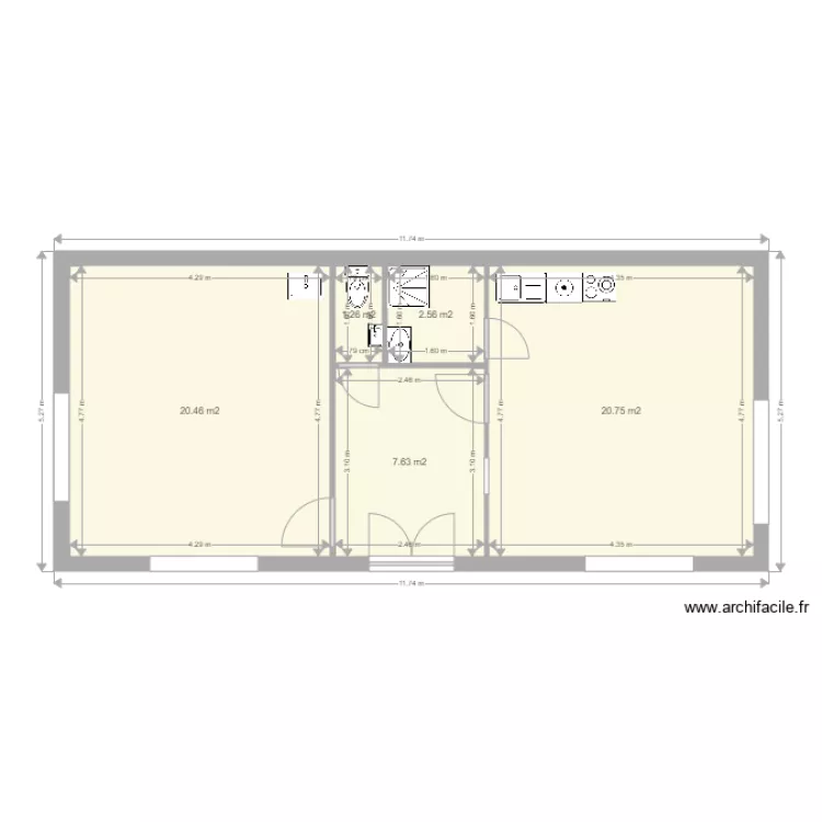 michaudi&egrave;re. Plan de 
