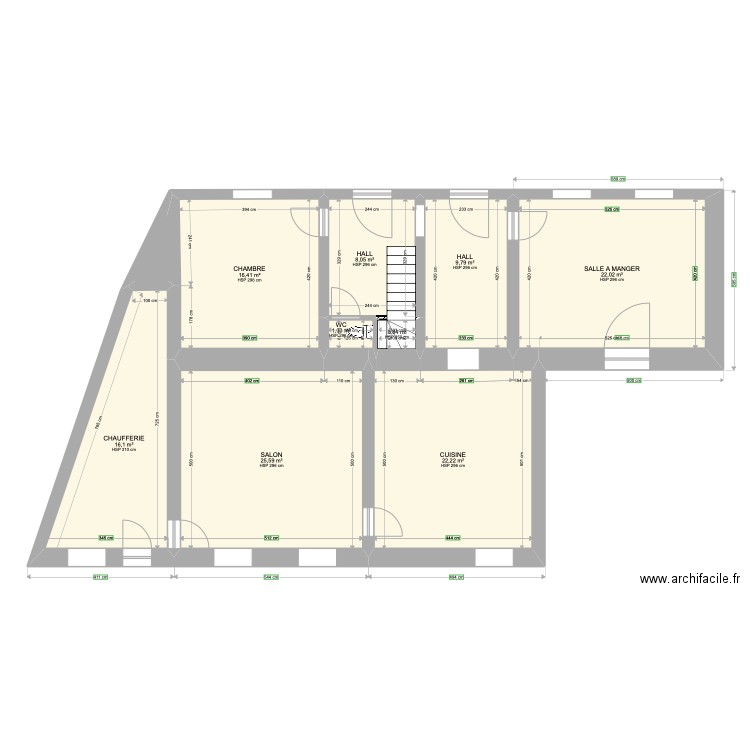 AUVELAIS LARRONNERIE. Plan de 10 pièces et 123 m2