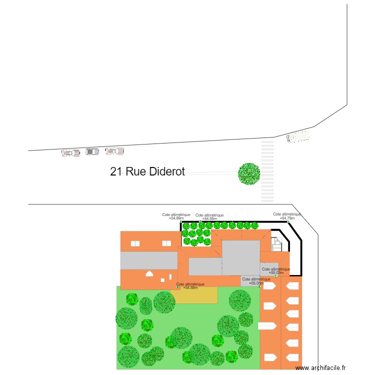 Vincennes plan masse Espoir . Plan de 28 pièces et 279 m2