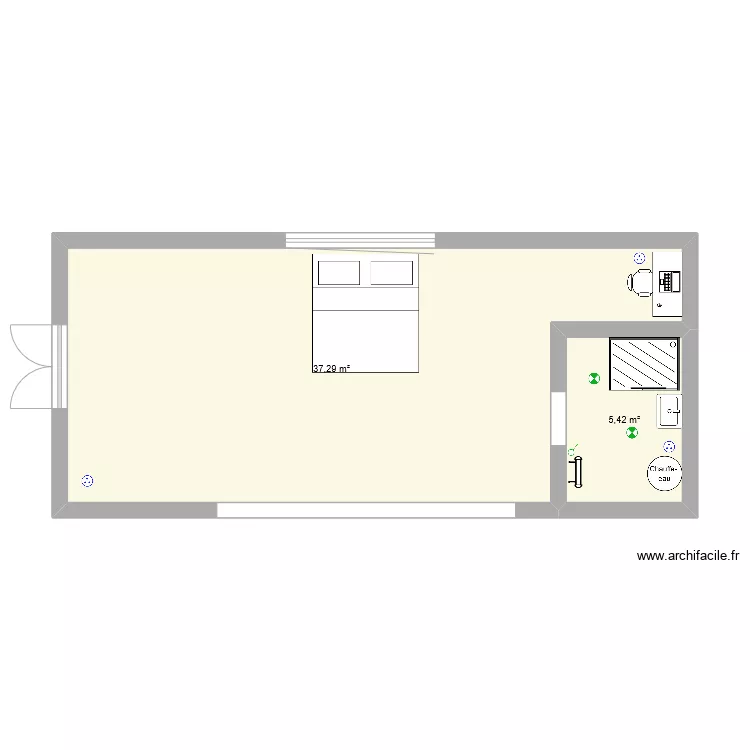 studio. Plan de 