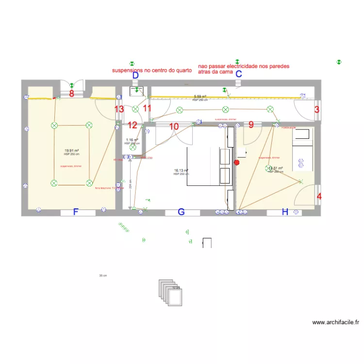 nos chambres facade étroit haut et proche 2. Plan de nos chambres facade étroit haut et proche 2. Plan de