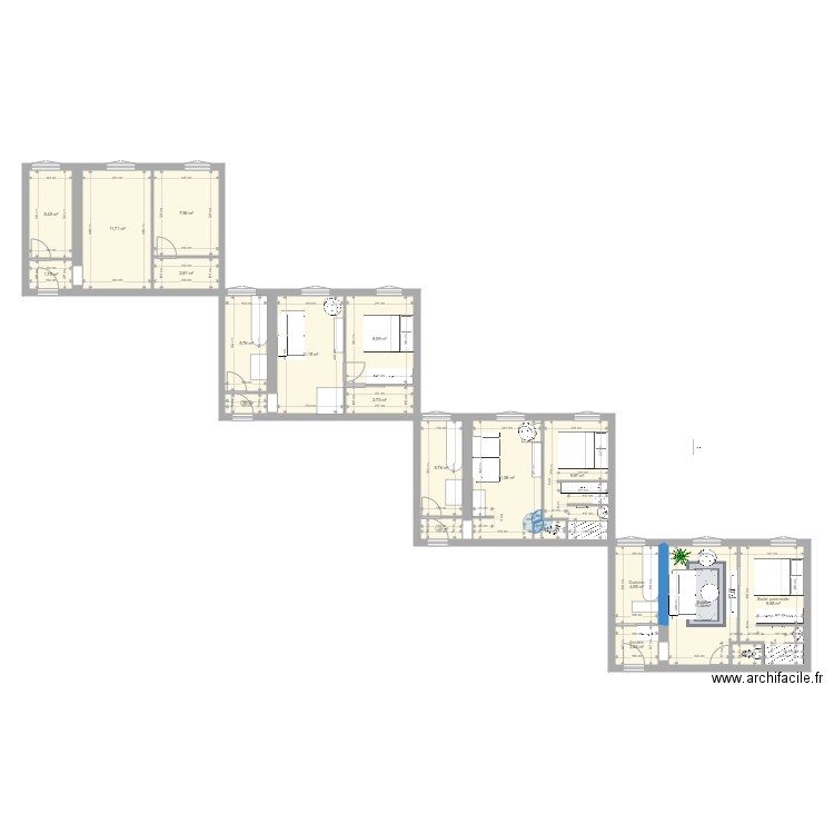 Plan appartement 11ème V3. Plan de 0 pièce et 0 m2