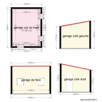 plan garage 20metre carr&eacute;