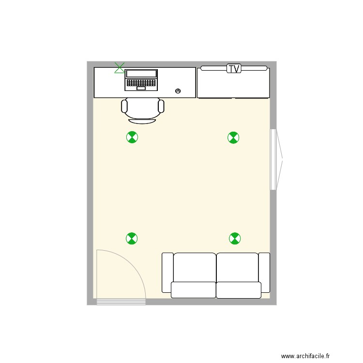 bureau. Plan de 0 pièce et 0 m2